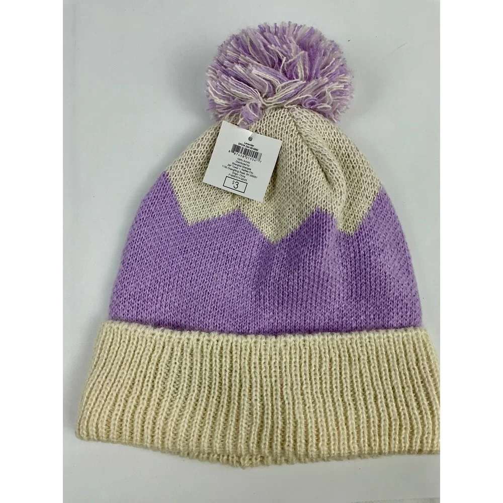 Pack of‎ 4 Kids Beanie Pom Winter Striped Hat Acrylic Colorful Warm Cute NEW